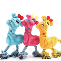 Jouets pour chats les plus vendus, jouets en peluche résistants aux morsures, jouets à mâcher en forme de cerf Sika tricotés pour chatons et chiots