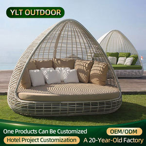 Piscina playa cama de día aluminio PE ratán tumbona Patio muebles de exterior conjunto impermeable protección solar jardín <span class=keywords><strong>tumbonas</strong></span> chaise sofá - Product Image 1