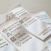 Étiquettes tissées personnalisées en nylon pour col de vêtement, ruban de soie satinée, impression de logos sur tissu d'entretien textile, fabriquées sur mesure en usine