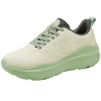 Chaussures de marche rétro en cuir véritable à lacets, plateforme en maille respirante, antidérapantes et amortissantes – Tendance intemporelle