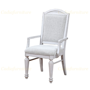 Set <span class=keywords><strong>da</strong></span> Pranzo in Stile Americano in Legno, Tavolo <span class=keywords><strong>da</strong></span> Pranzo con 8 Sedie, Mobili Verniciati di Colore Bianco - Product Image 5