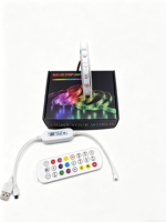 Guirlandes lumineuses LED RGB WS2812B 5V basse tension, télécommande USB, étanches, programmables, PCB, utilisation en intérieur