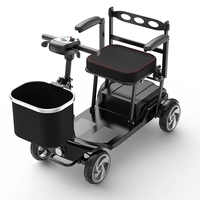 Trottinette Électrique Pliante pour Personnes Âgées, Cadre en Alliage d'Aluminium, Freinage Rapide Automatique, Batterie au Lithium - 0-10KM/H