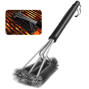 Factory BBQ Grill Cleaning Scraper Basting <b>Brush</b> Barbecue Cleaning <b>Brush</b> with Extra Head - Product Image 1
