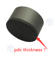 Foret de forage de puits pétroliers certifié ISO, coupe-gazon PDC, insert PDC poli, OEM personnalisé 14.6x1.8 sur demande du client