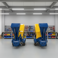 Pompe à mortier semi-sèche diesel MINLE ML837 DH/DHB/DHBS avec trémie d'alimentation et pelle grattoir pour la construction de tunnels