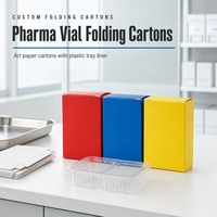 Flacon vide personnalisable pour emballage pharmaceutique, boîte pliable en papier de 3 ml pour peptides avec plateau en plastique