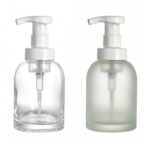 Dispensador de Jabón Redondo de Vidrio Grueso con Bomba Espumadora y Pulverizador, Grabado Mate, 8oz 12oz, Venta al por Mayor - Product Image 2