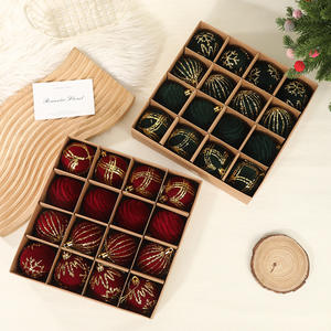 Adornos Navideños para Colgar en la Ventana, Bolas de PVC con Recubrimiento Flocado, Decoración Festiva para Árbol de Navidad, Bolas Pintadas - Product Image 3