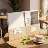 Carpeta de archivos de papel marrón A4 personalizable con logotipo impreso Tipo de carpeta de presentación elegante para archivar productos
