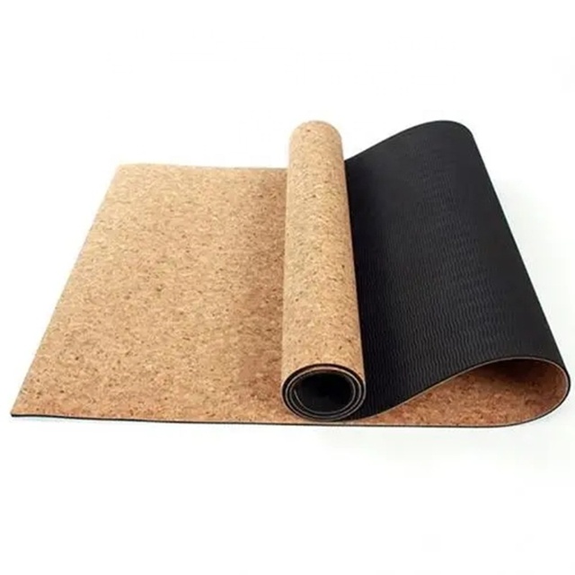 6mm 8mm 10mm Thick extra Wide Large Organic Wholesale Non slip Luxury Natural Eco Friendly Cork Yoga Mat with Custom logo
