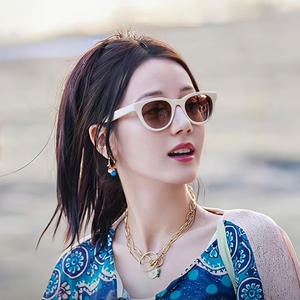 Lunettes de soleil œil de chat Dilraba Dilmurat Style pour femme, protection UV400, monture PC, type 3, verres solaires - Product Image 3