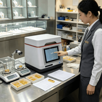 Spectromètre à rayons X Aurispec EDX-B1 de précision, économique, pour test de pureté de l'or, certifié CE, testeur de carats, écran couleur 10,1 pouces
