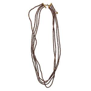 สร้อยคอแฟชั่นประดับลูกปัด สแตนเลสสตีล 316L ชุบทอง PVD หลายเส้น ยาว ทนทาน เป็นมิตรต่อสิ่งแวดล้อม - Product Image 1