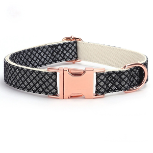 Collier pour animaux de compagnie gravé de haute qualité, avec nœud brillant et rayé, laisse en nylon à dégagement rapide – Offre Spéciale - Product Image 4