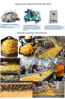 Industriële populaire roestvrijstalen 304 automatische productielijn voor aardappelchips en aardappelstrooi-frites