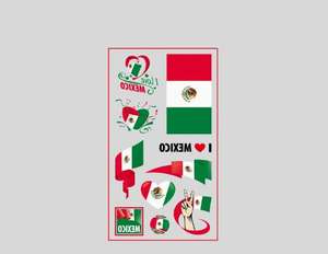 Tatouages temporaires mexicains, décorations de fête d'anniversaire à thème, fournitures, autocollants de tatouage, garçons, filles, classe, école, prix, récompenses - Product Image 1