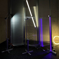 Lampe sur pied à profil en aluminium, style cyberpunk, lumière ambiante, tube LED à angle réglable