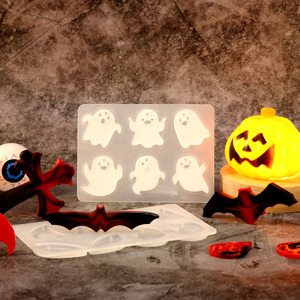 แม่พิมพ์ซิลิโคนรูปค้างคาวพร้อมกาวสำหรับวันฮาโลวีนแบบทำมือต่างหูสร้อยคอผีค้างคาว - Product Image 4