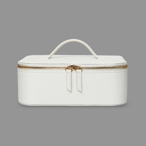 new design travel luxury real leather jewelry box portable double open