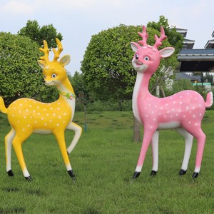 Hot Bán Lớn Thép Không Gỉ Dễ Thương Phim Hoạt Hình Hươu Điêu Khắc Thời Tiết Chịu Mài Mòn Cho Vườn Ngoài Trời Bãi Cỏ Công Viên Trang Trí - Product Image 5