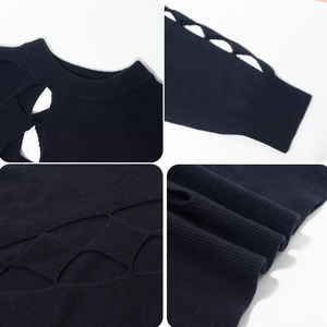 Suéter con logotipo personalizado, Jersey de punto transpirable informal de otoño, Jersey ahuecado a la moda, jersey de lana para hombre - Product Image 3