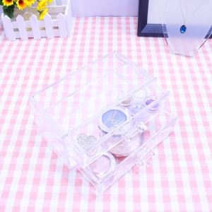 Acryl Transparent <span class=keywords><strong>2</strong></span> Schubladen Make-Up Organizer Lippenstift Halter Kosmetische Lagerung <span class=keywords><strong>Box</strong></span> - Product Image 6