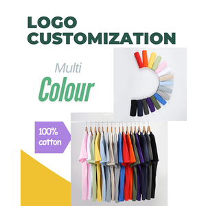 Color sólido 180gsm 100% algodón Múltiples colores O-cuello logotipo personalizado camiseta serigrafía puff impresión camiseta - Product Image 4