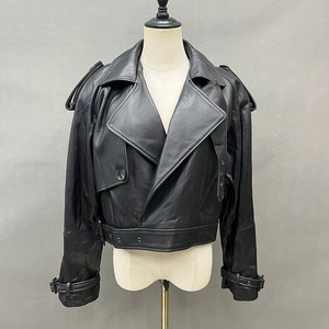 Jancoco tùy chỉnh phụ nữ cắt chính hãng da cừu da xe máy Áo khoác - Product Image 4