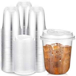 Custom Coffee <b>Cups</b> Print logo Clear Cold <b>Drink</b> PET Boba Tea <b>Cups</b> Coffee U Shaped <b>Plastic</b> <b>Cups</b> with Lids - Product Image 1