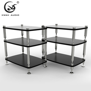 Support de haut-parleur audiophile, amplificateur CD, meuble YIVO XSSH en aluminium et acier inoxydable, pieds anti-vibrations Hifi avec pointes isolantes - Product Image 6