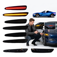 GEMPRO Chevrolet Corvette C6 2005-2013 Feux de position de pare-chocs à LED bleu glace avec lentille fumée 12V Avant/Arrière Rétrofit/Amélioration US