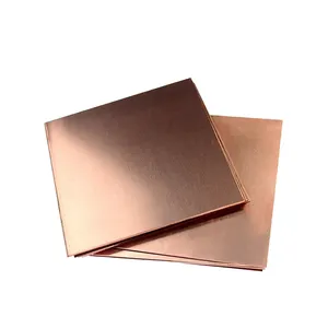 Placa de cobre vermelha com superfície polida com certificado ISO para preço decorativo