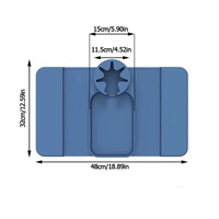 Plateau de rangement pour accoudoir de canapé en silicone avec porte-gobelet, organisateur de télécommande pour canapé avec poches latérales, rangement antidérapant pour accoudoir
