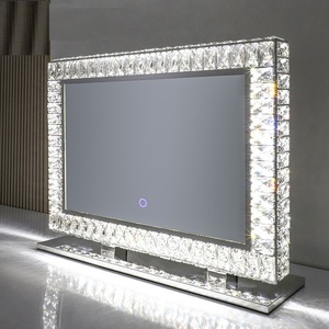 Miroir Sur Pied LED Effet Diamant Brisé Créatif, Miroir de Coiffeuse et de Salle de Bain en Cristal - Product Image 2