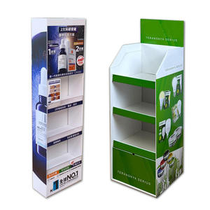 Стеллажи JIACHUANG: Напольные многоярусные легкие витрины для розничных магазинов из перерабатываемого гофрированного картона с лакировкой, простые в сборке - Product Image 6