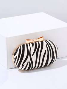 Sac de soirée DAQI imprimé zèbre, sac à main européen et américain tendance en PU avec chaîne, idéal pour le commerce international - Product Image 2