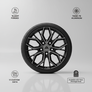 Fuente Única de Llantas de Aleación Forjadas Disponibles con <span class=keywords><strong>Neumáticos</strong></span> de 17-22 Pulgadas, Diseño de Malla de Copo de Nieve, Datos Personalizados 1:1 - Product Image 1