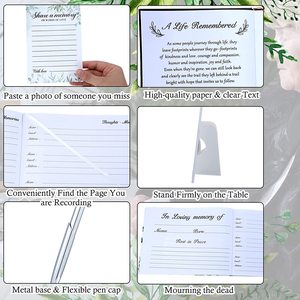 Hard Cover Custom <strong>Memory</strong> <strong>Card</strong> <strong>Funeral</strong> Guest Book for Kids - Product Image 6