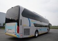 Autocar de tourisme diesel haut de gamme Tenglong avec toilettes, 51 sièges, 12,5 mètres, pare-brise double étage