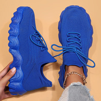 Chaussures de marche pour femmes chaussures de course en maille à lacets chaussures de sport d'entraînement légères baskets décontractées respirantes