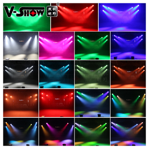 Vshow vận chuyển từ Euro kho 2PCs với trường hợp chuyến bay 19 DMX rửa Zoom 4in1 RGBW Aura 19pcs 15W dẫn di chuyển đầu - Product Image 6