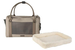 Yan cebi ile 2023 en iyi havayolu onaylı yumuşak-evcil hayvan taşıma çantası evcil hayvan seyahat çantası-lüks kediler Modern katı yastıklı fermuarlı çanta - Product Image 4