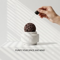 Diffuseur industriel en pierre de lave avec base en ciment, style Wabi Sabi, pour aromathérapie, diffusion à sec pour testeur d'huiles essentielles et de parfums