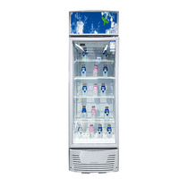 Réfrigérateur commercial vertical pour boissons, vitrine réfrigérée à porte simple, avec refroidissement par air et compresseur