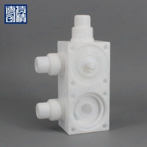 Dechuang <b>PTFE</b> Valve Body Custom Size High Purity Metal Free Semiconductor Use - Product Image 2