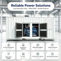 Générateur au gaz naturel à sortie stable 500kW 600kW 650kW 700kW 800kW, type silencieux en conteneur