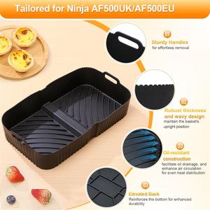 <span class=keywords><strong>ซิ</strong></span><span class=keywords><strong>ลิ</strong></span><span class=keywords><strong>โคน</strong></span>ที่กําหนดเองทอดอากาศซับไม่ติดทอดอากาศเตาอบซับล้างง่ายหม้อทอดอากาศสําหรับนินจา AF500 - Product Image 4