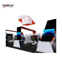 Stand de système modulaire exposition Portable stand d'exposition d'art rapide Tension incurvée tissu affichage concepteurs toile de fond support 20ft