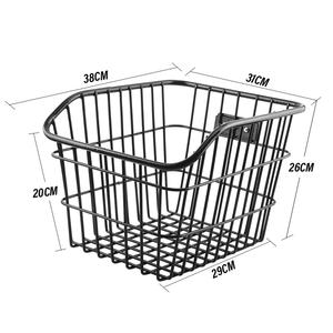 Bicycle Rear Basket 38x30x25mm Iron <b>Frame</b> <b>Mount</b> Durable For 20-26 Inch Bikes - Product Image 3